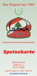 Libanon Express menu